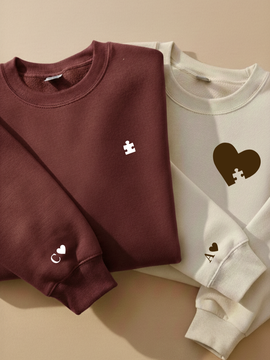Couple sweatshirt Puzzle Piece