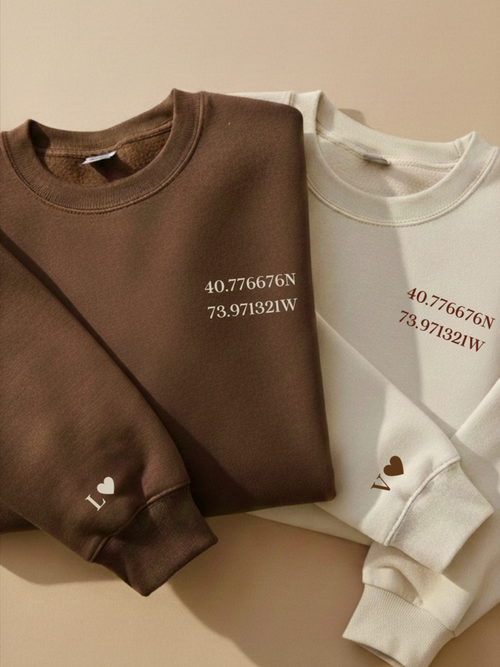 Couple sweatshirt s koordinatama