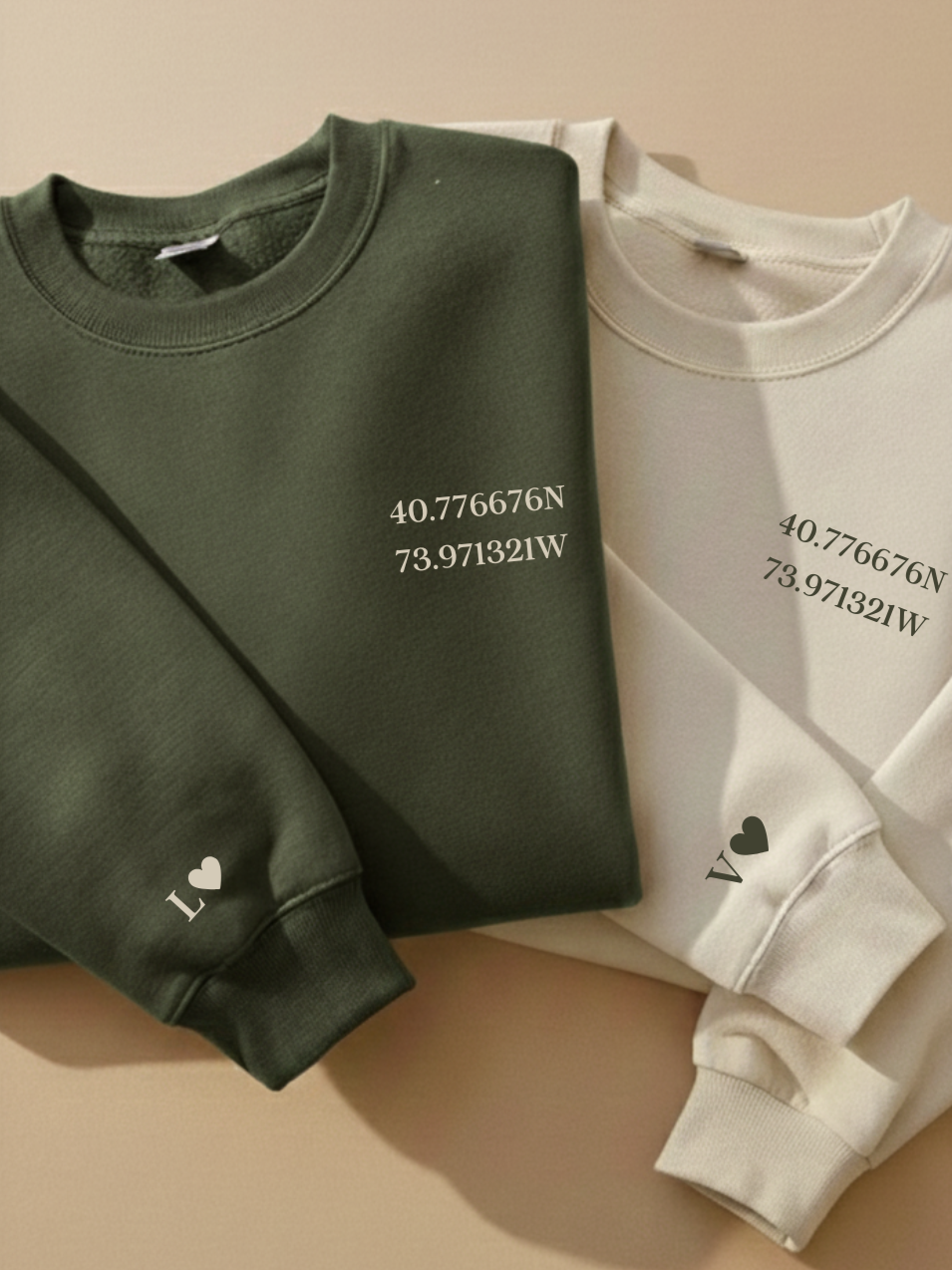 Couple sweatshirt s koordinatama