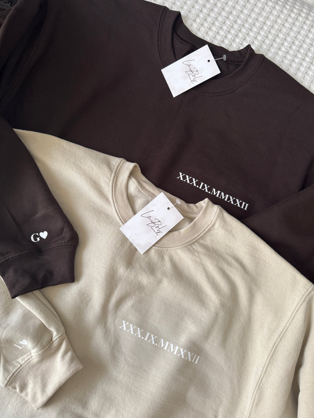 Couple sweatshirt s rimskim datumom