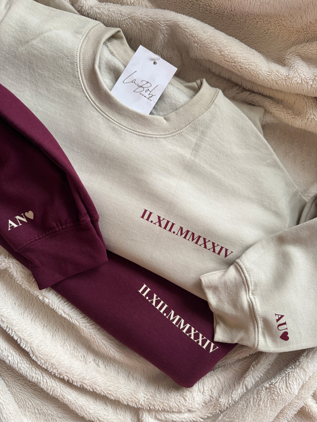Couple sweatshirt s rimskim datumom
